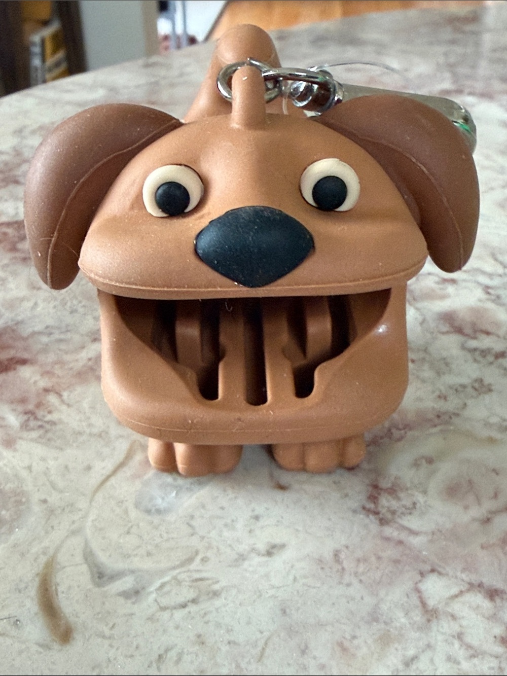 NWT Bath & Body Works Brown Dog Keychain Sanitizer Holder